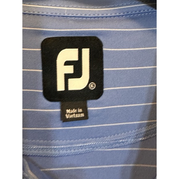FootJoy Polo Men XL Blue Athletic Fit Golf Performance Shirt With Tags - Picture 4 of 10